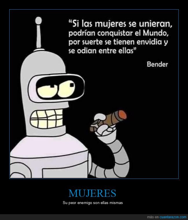 mujeres,unirse,odiarse,bender