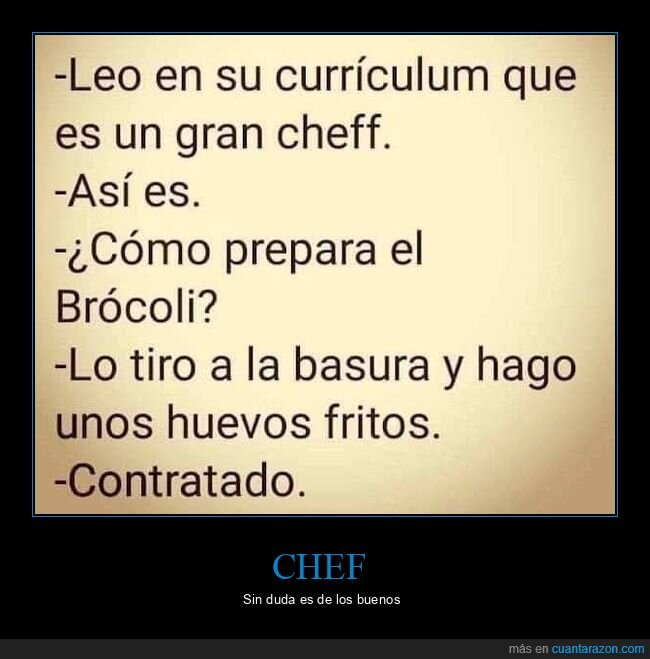 chef,currículum,brócoli