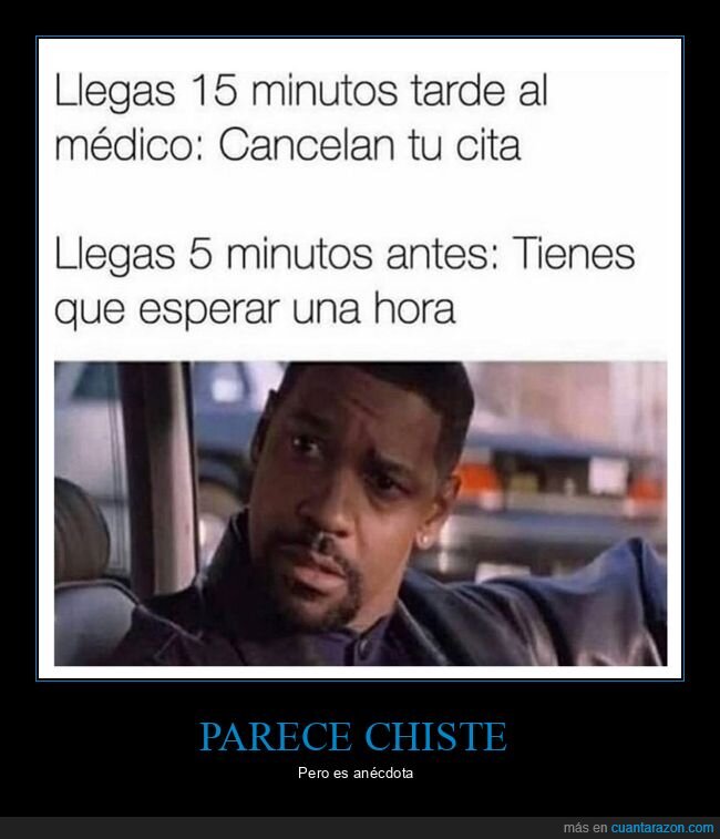 médico,cita,llegar tarde,llegar antes