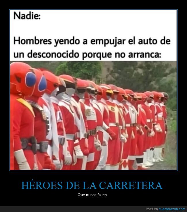 hombres,empujar,coche,desconocido,power rangers