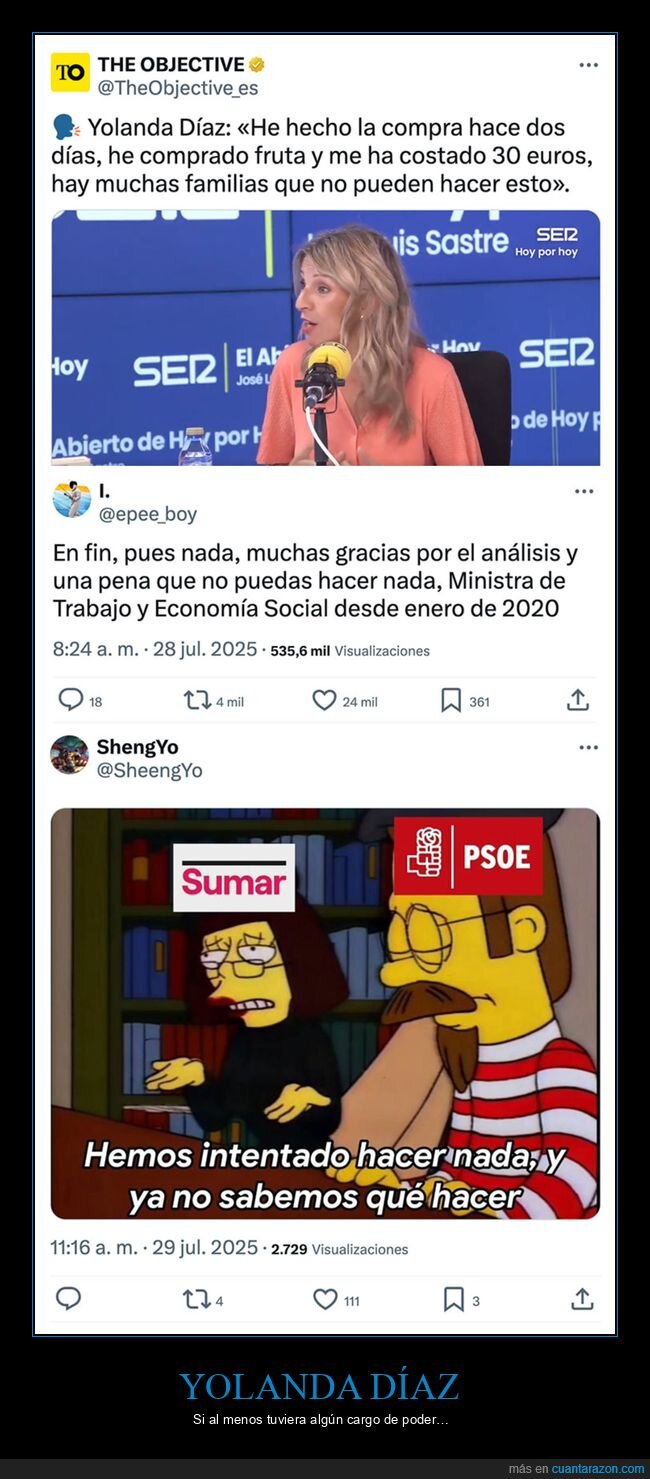 políticos,precios,yolanda díaz