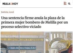 Enlace a Iba a ser la primera mujer bombero de Melilla pero...