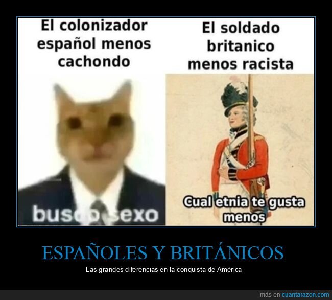 colonizador español,soldado británico