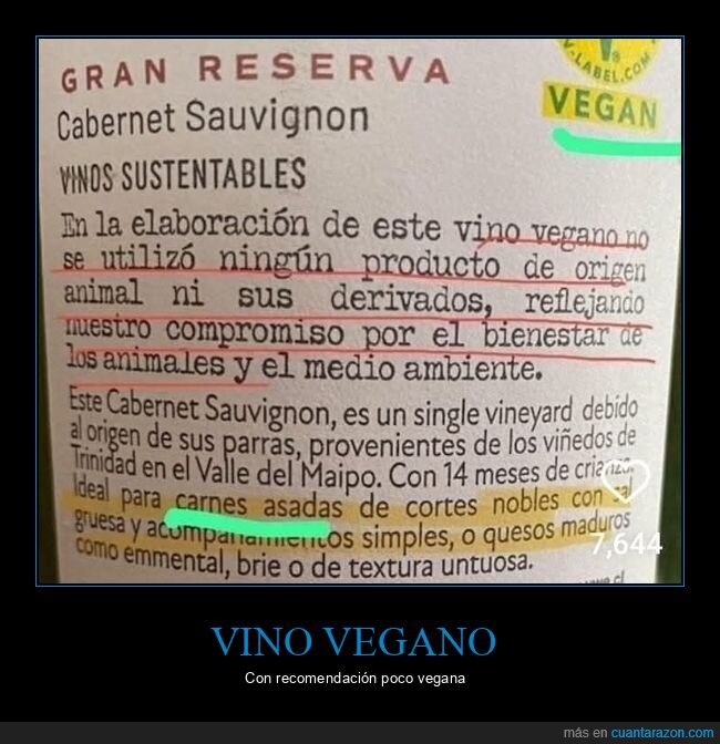 carne,vegano,vino