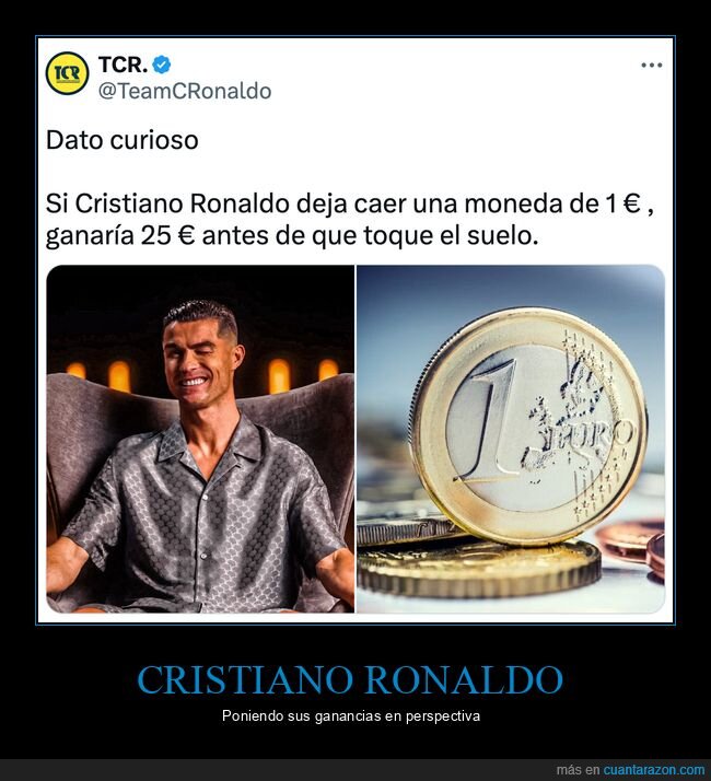 cristiano ronaldo,moneda,ganar,dinero