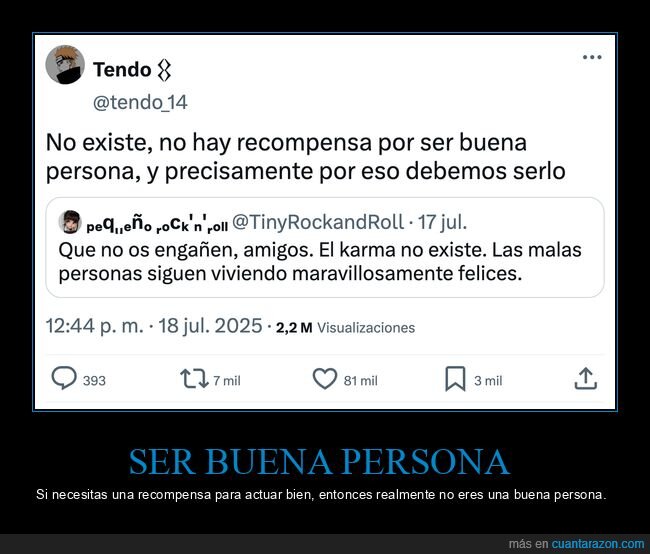 karma,buena persona,recompensa