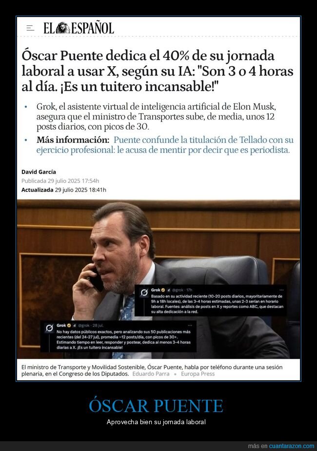 óscar puente,jornada laboral,twitter,ia