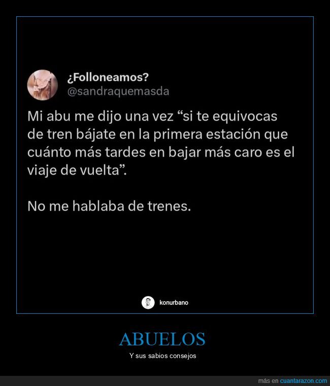 abuelos,equivocarse,tren.bajarse,estación,bajarse