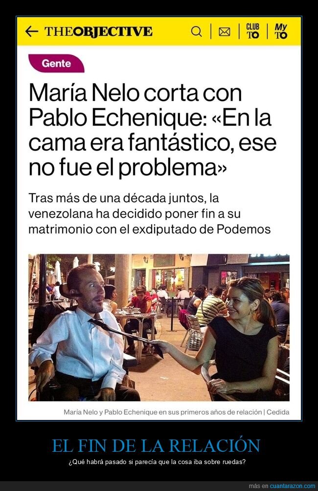maría nelo,pablo echenique,cortar