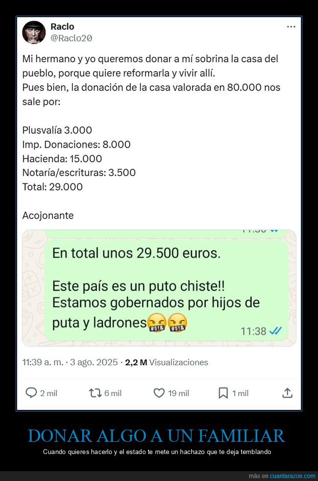 donar,casa,dinero