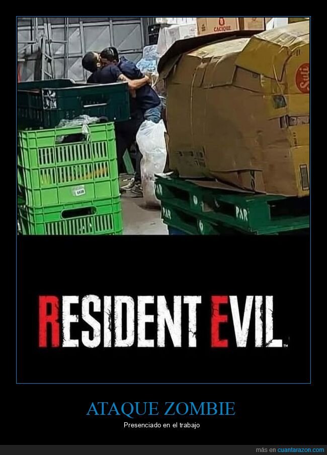 pareja,resident evil,trabajo