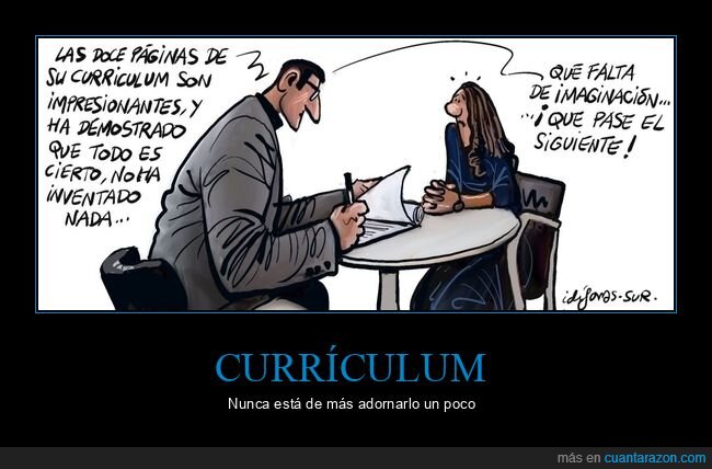 currículum,inventar