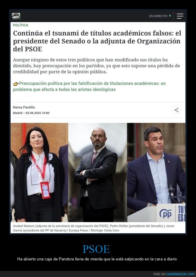 títulos,falsos,políticos