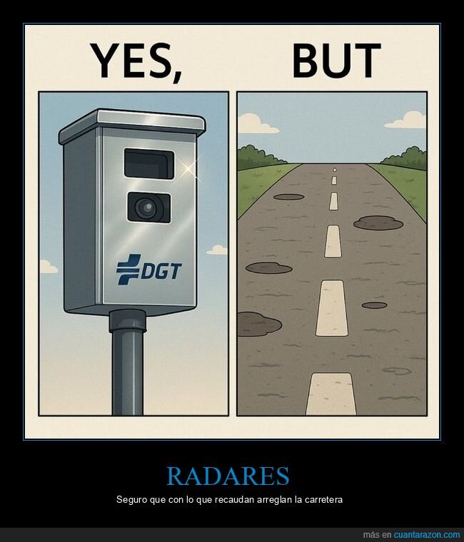 radar,carretera,baches