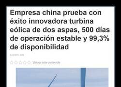 Enlace a Las nuevas turbinas eólicas chinas