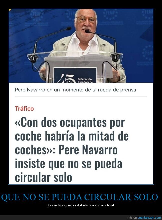 pere navarro,coches,ocupantes