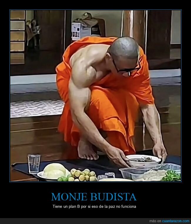 monje budista,musculoso