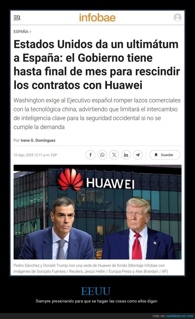 eeuu,ultimatum,españa,huawei