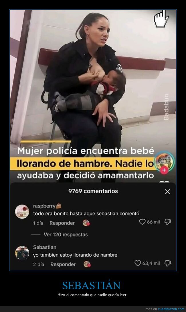 amamantar,comentarios,llorando,policía