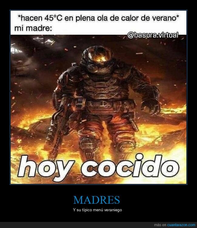 calor,cocido,madre,verano