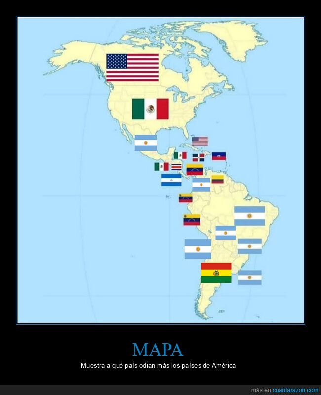 mapa,odiar,países,américa