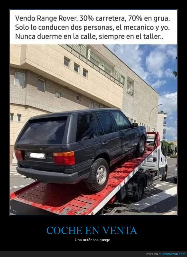 coche,range rover,grúa