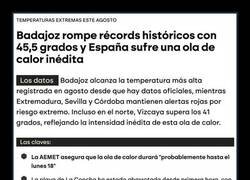Enlace a Nuevo récord de temperatura en Badajoz