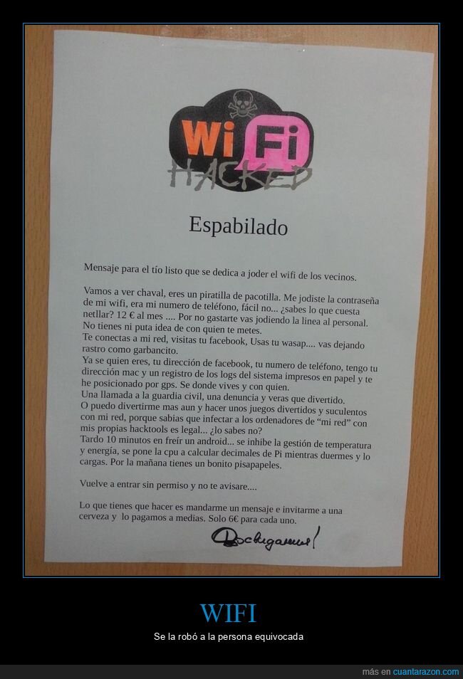 wifi,carteles,vecinos