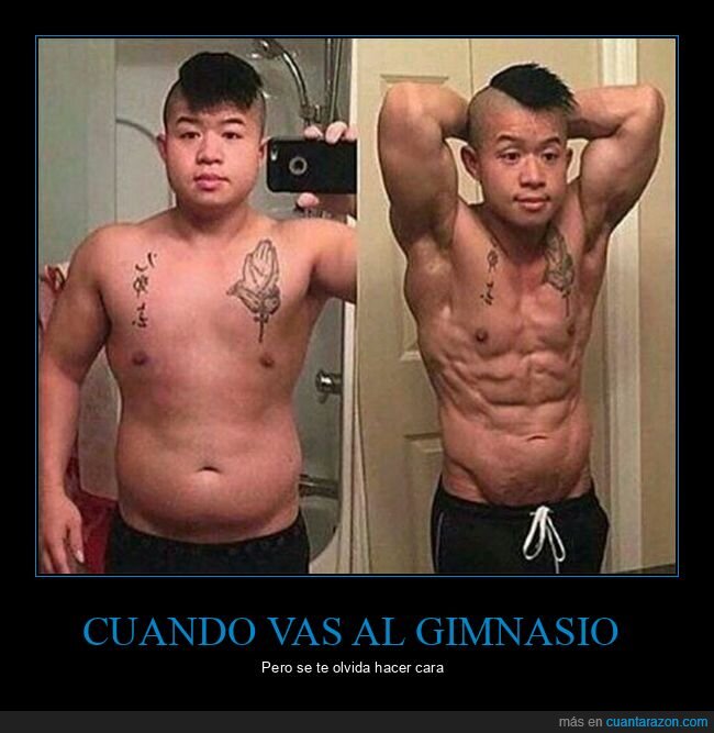 antes,caretos,después,gimnasio