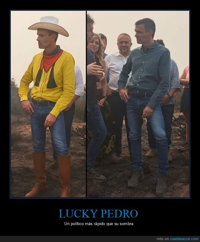 pedro sánchez,lucky luke,políticos