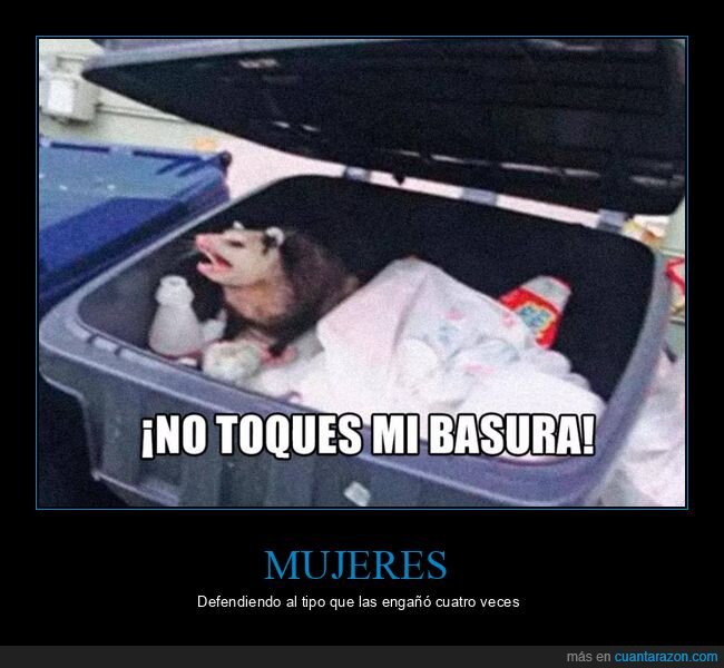 zarigüeya,basura,mujeres,defender