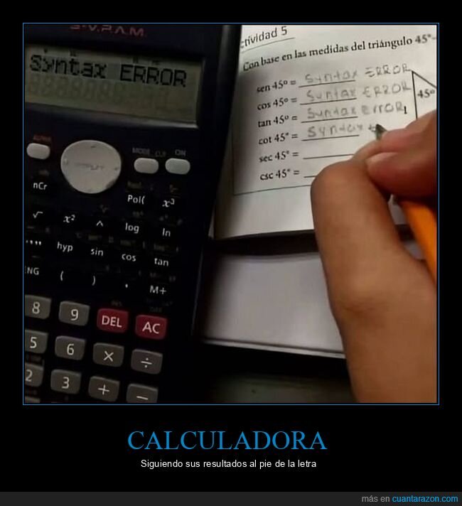 calculadora,error de sintaxis