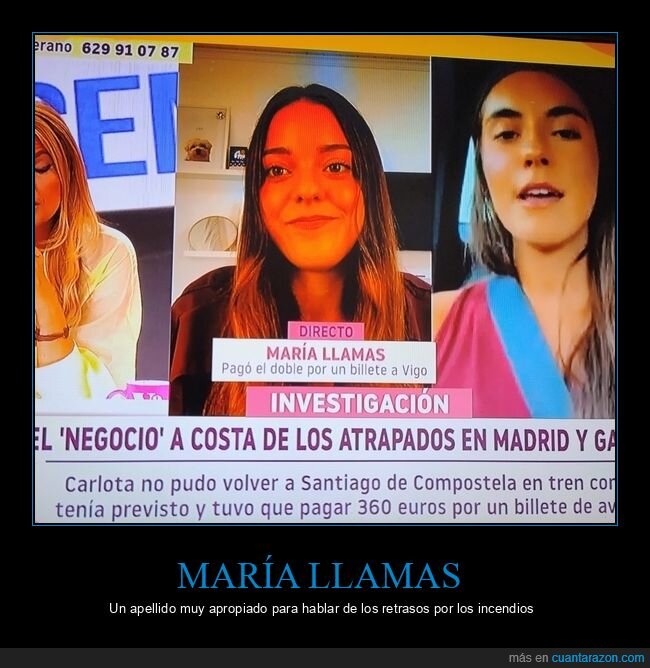 maría llamas,apellido,incendios