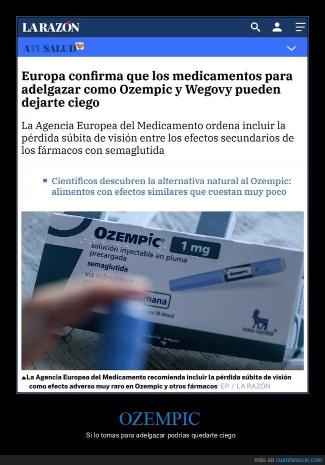 ozempic,adelgazar,ciego