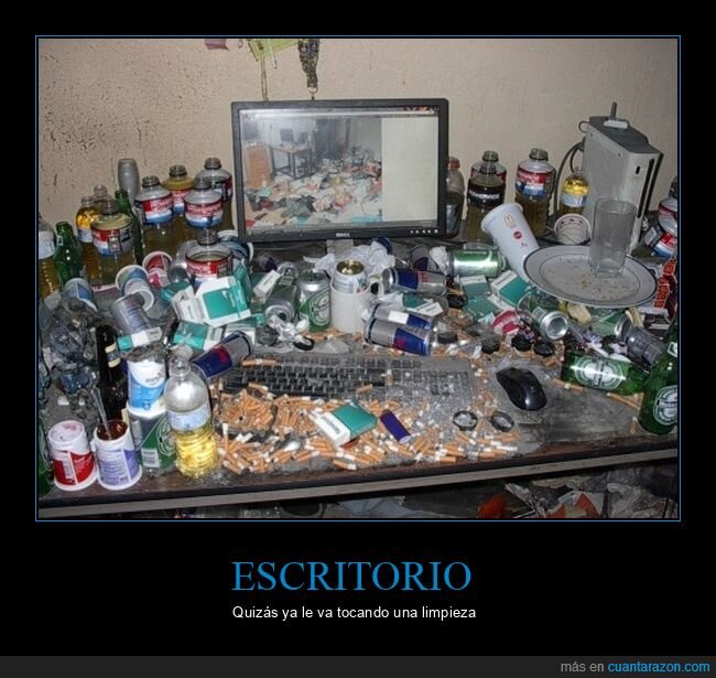 basura,escritorio