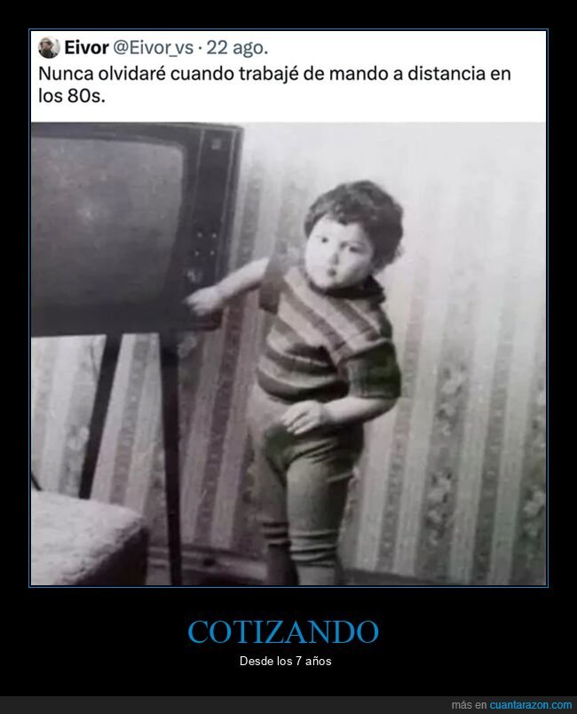 años 80,mando a distancia,niño