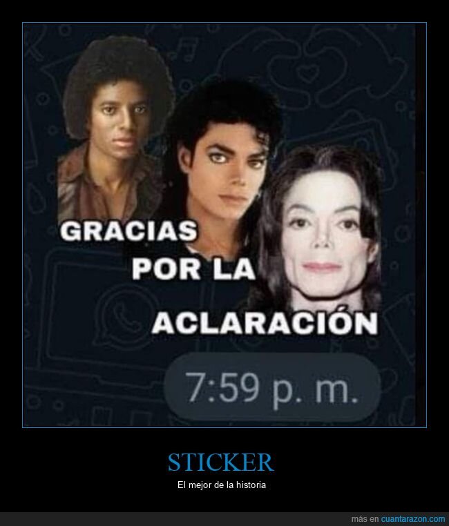 aclaración,michael jackson,sticker