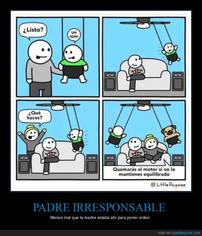 padre,madre,hijo,ventilador,perro
