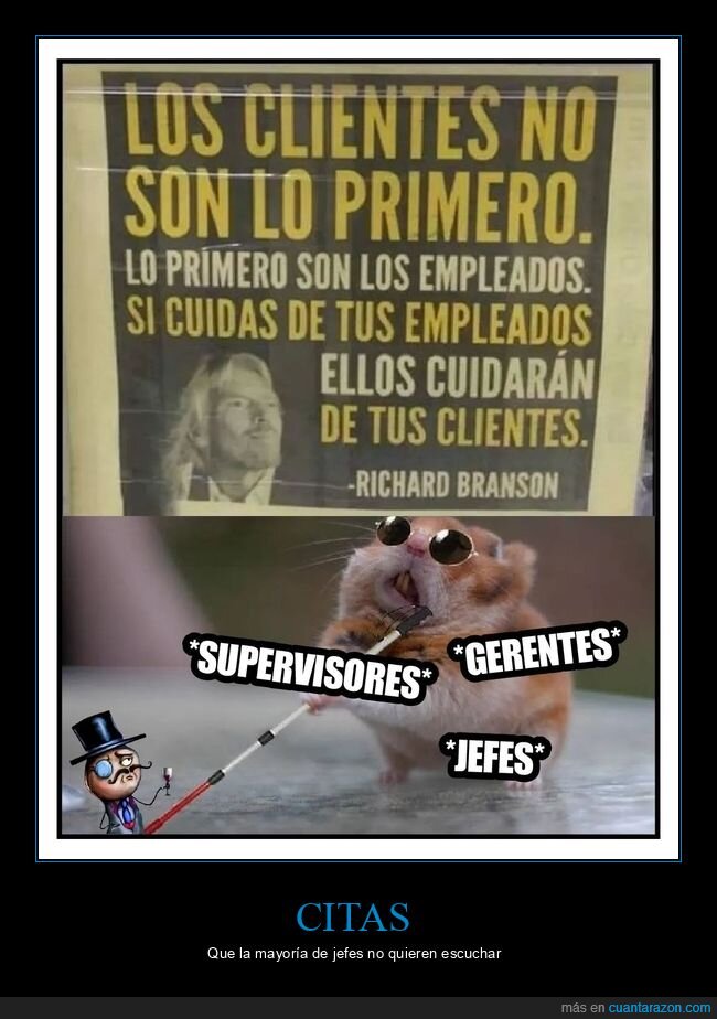 clientes,primero,empleados,richard branson