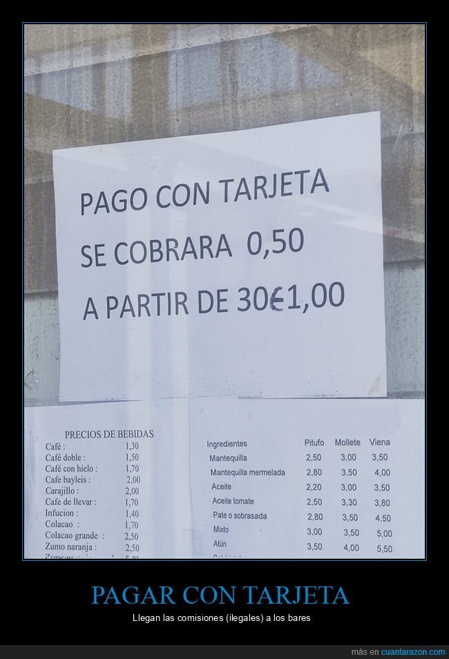 pagar,tarjeta,cobrar,carteles,bares