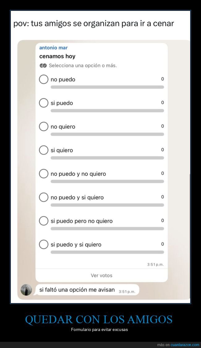 quedar,amigos,opciones