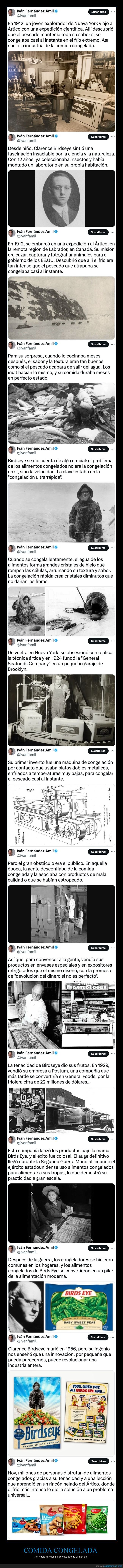 comida congelada,clarence birdseye