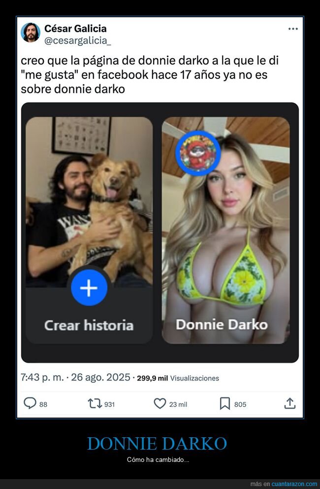 donnie darko,facebook