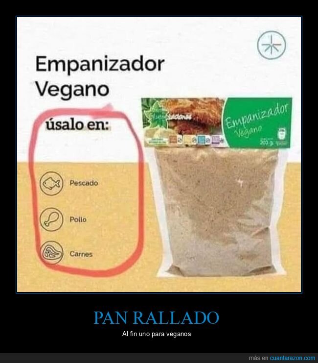 pan rallado,vegano,wtf