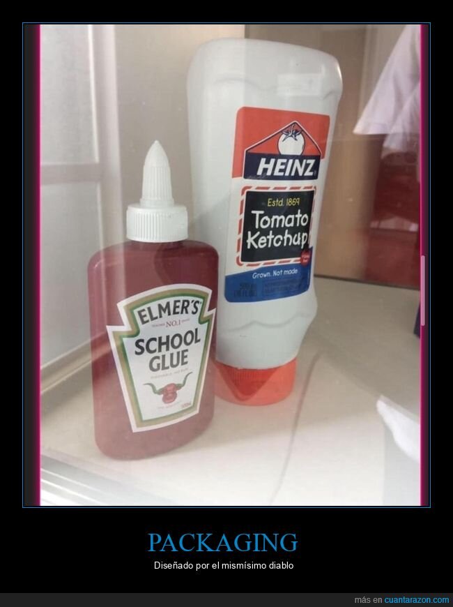 botes,ketchup,pegamento