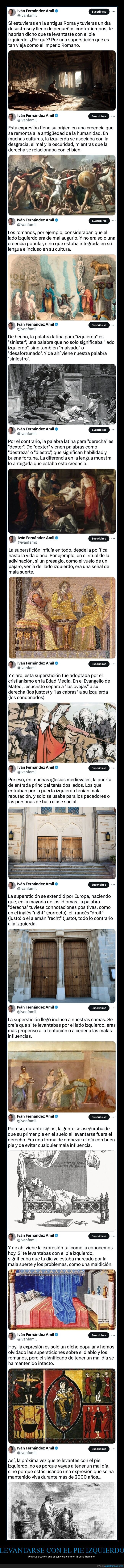 levatarse,pie izquierdo,superstición