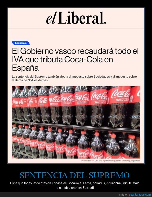 impuestos,cocacola,tributar,euskadi