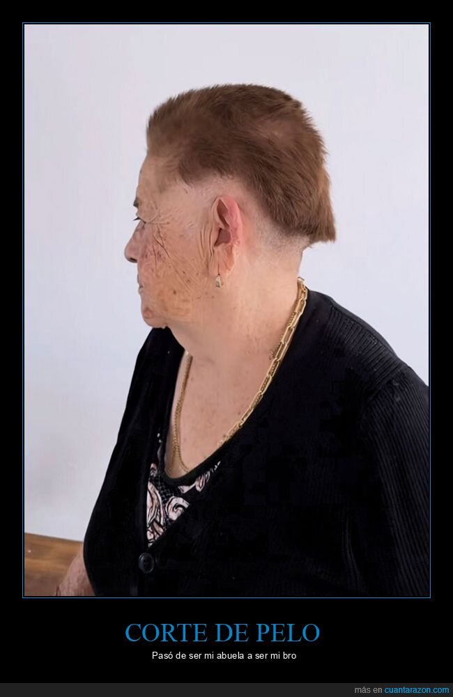 abuela,corte de pelo