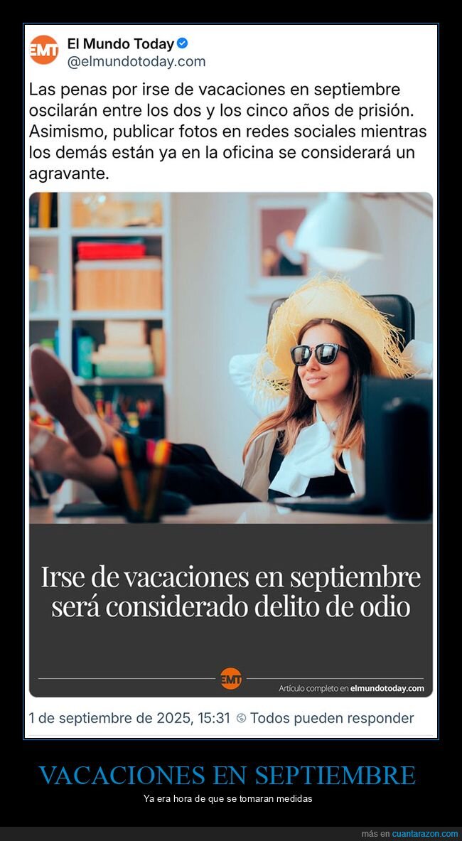el mundo today,septiembre,vacaciones