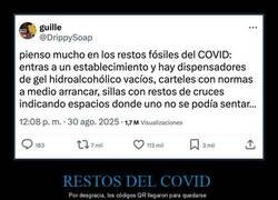 Enlace a Los restos fósiles del covid